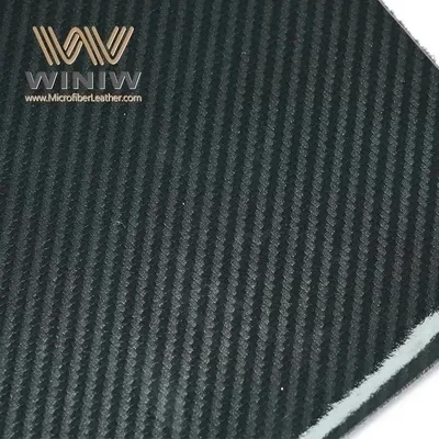 Black Microfiber PU Material Faux Leather Car Fabric For Upholstery