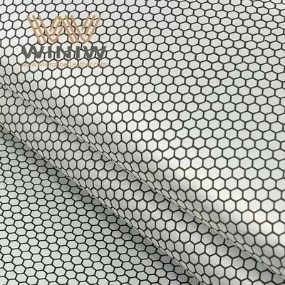 Honeycomb Pattern Football Faux Leather Fabric Artificial Leather Material