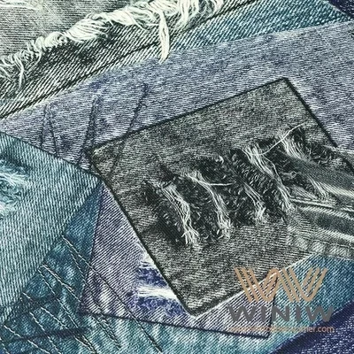 PU Faux Printed Synthetic Leather Fabric 0.5mm - 0.8mm Thickness For Pants